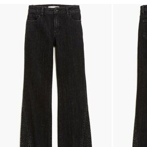 TRACTR Medium blue flare bottom with rhinestone detail